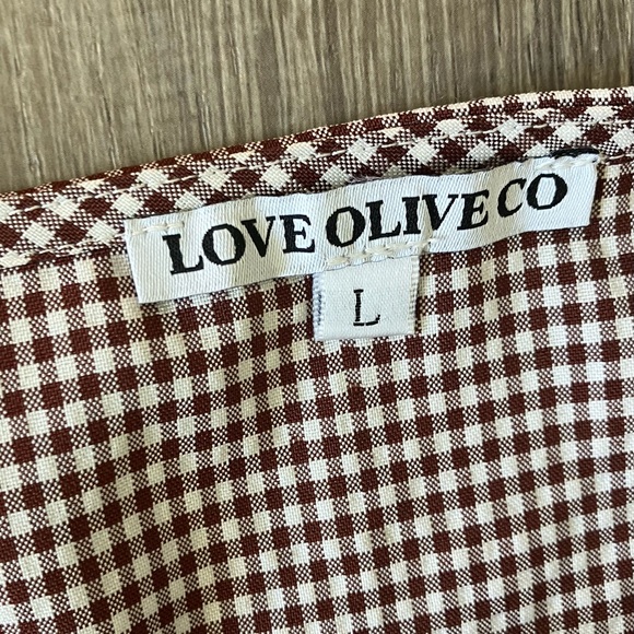 Love Olive Co Brown Gingham Midi Dress - Picture 6 of 9